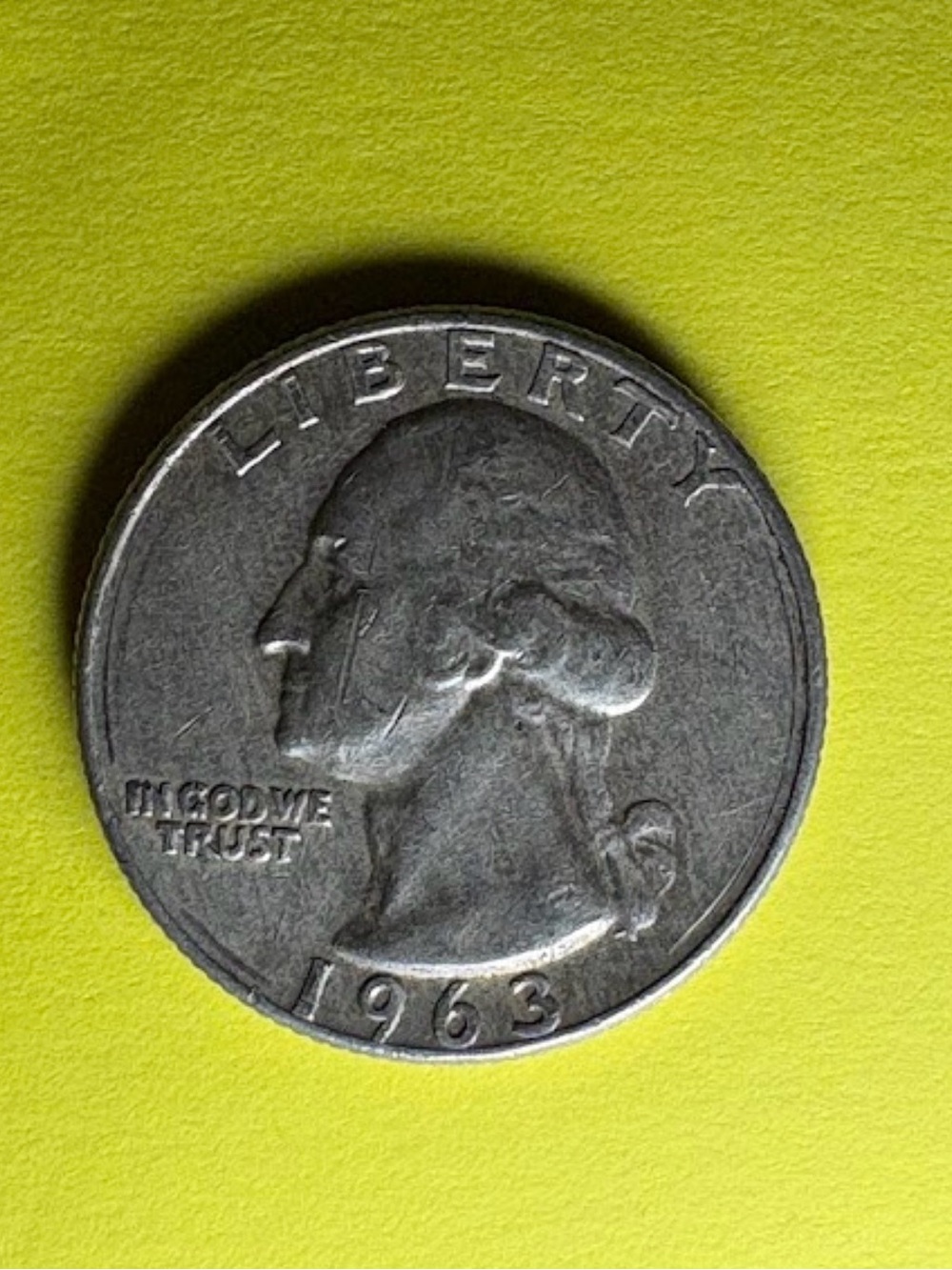 1963 D Washington Quarter 90% Silver Vintage US Coin